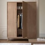 Ash 3-door wood wardrobe MOON