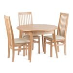 Round extendable wooden table MOON ROUND