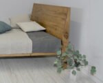 Natural Oak Solid Wood Bed MOON - Image 3