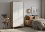 2-door closet MOON with milled details - Image 2