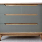 The MOON chest of drawers with milled handles