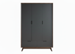3-Door wardrobe MOON with milled details and two drawers - Image 3