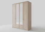 4-Door wardrobe NIKO with four drawers