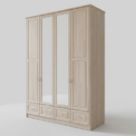 4-Door wardrobe NIKO with four drawers